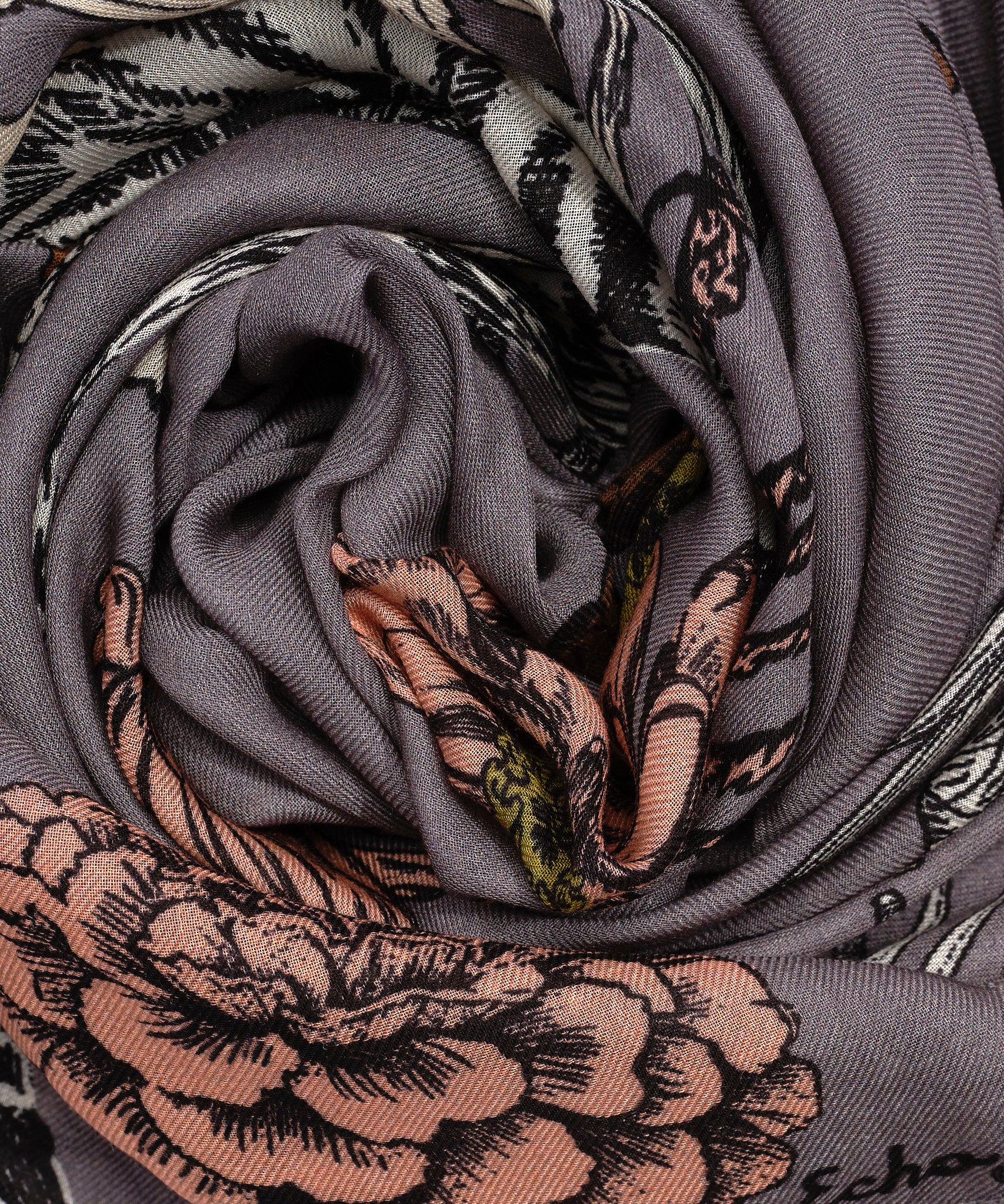 Central Park Square Scarf in color charcoal
