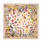 Park Stroll 35" Silk Square Scarf in color pebble