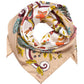 Park Stroll 35" Silk Square Scarf in color pebble