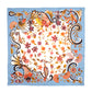 Park Stroll 35" Silk Square Scarf in color french blue