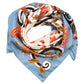 Park Stroll 35" Silk Square Scarf in color french blue