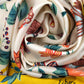 Park Stroll 35" Silk Square Scarf in color multi