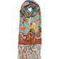 Park Stroll Silk Oblong Scarf in color chestnut