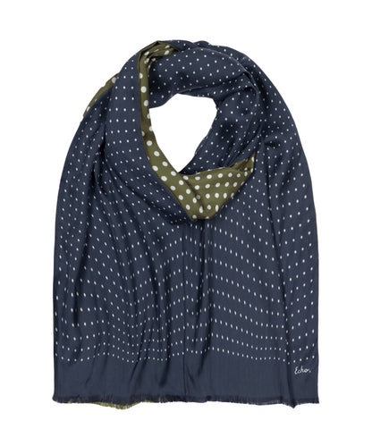 Tubular Dot Scarf in color navy