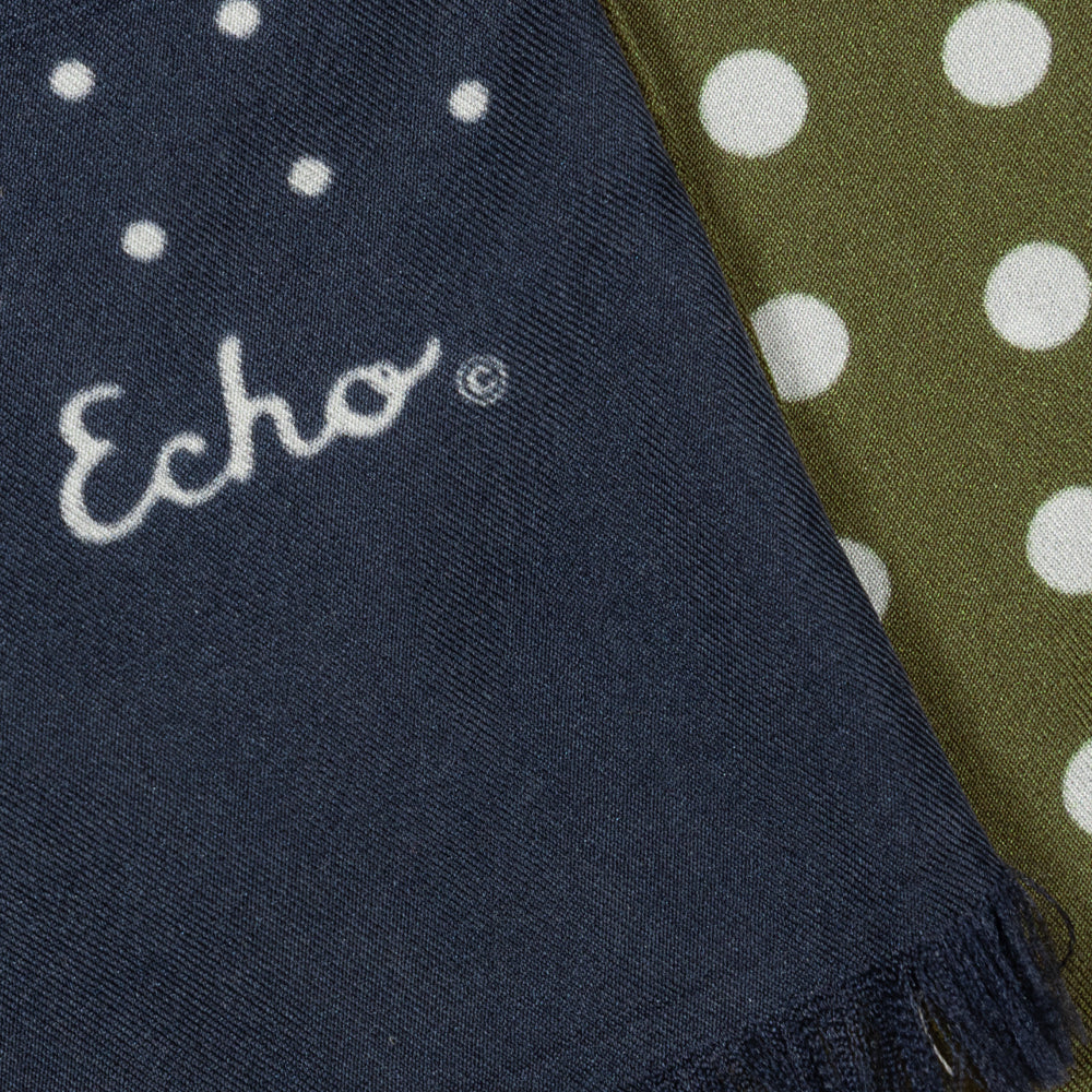 Tubular Dot Scarf in color navy