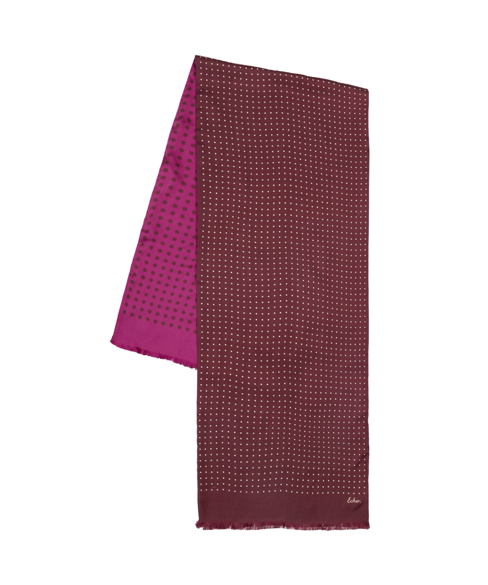 Tubular Dot Scarf in color Mulled Wine
