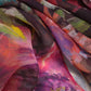 Hazy Floral Crinkle Wrap in color black