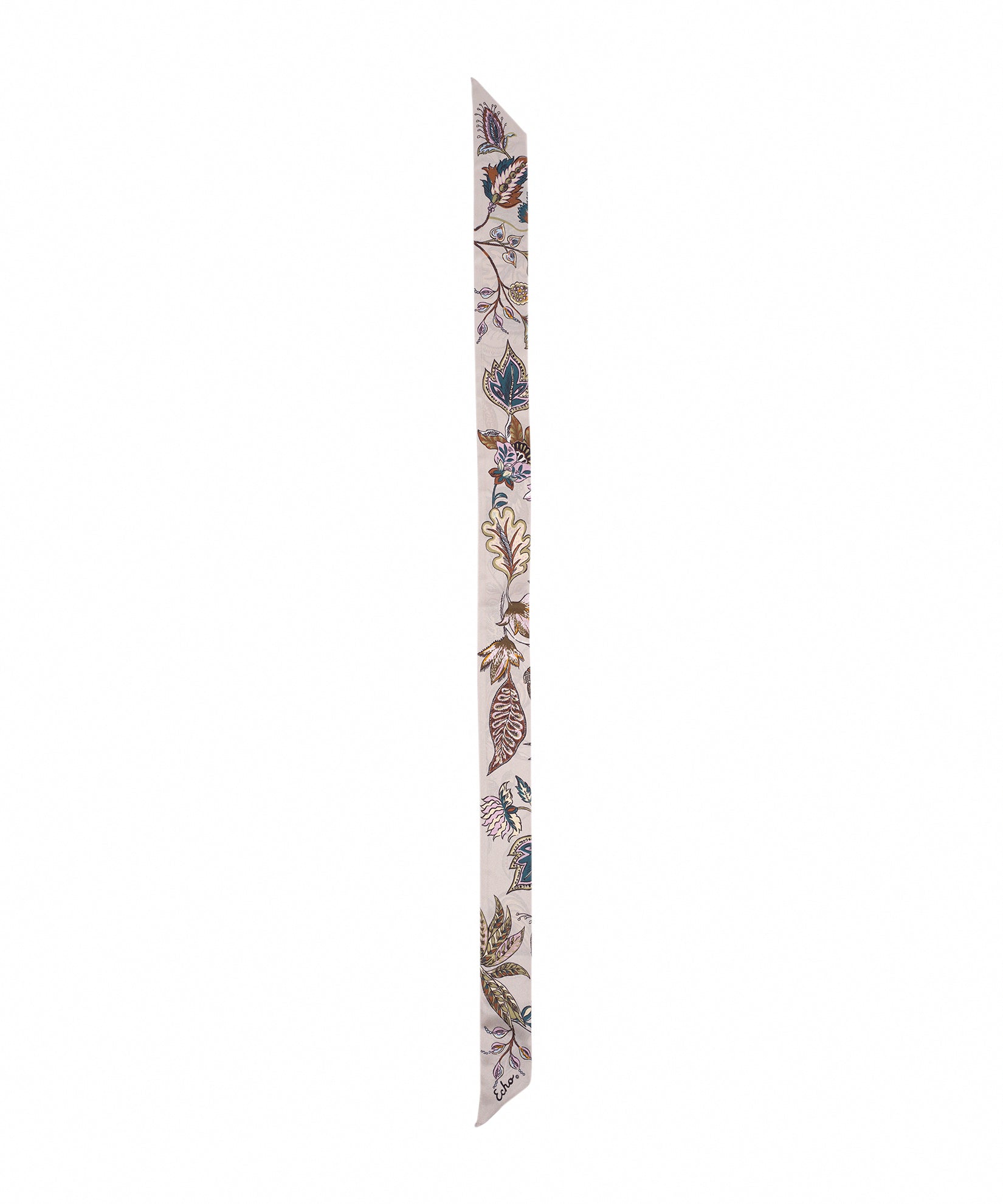 Falling Leaves Ribbon Scarf in color silver