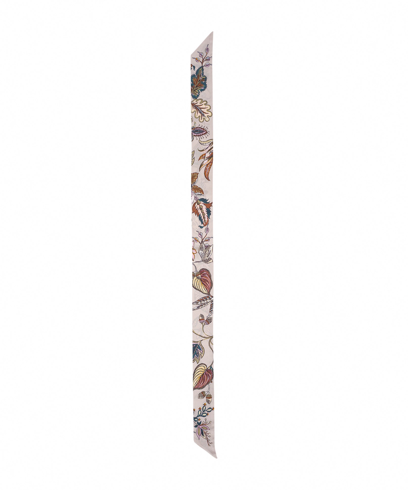 Falling Leaves Ribbon Scarf in color silver