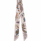 Falling Leaves Ribbon Scarf in color silver