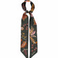 Falling Leaves Ribbon Scarf in color olive