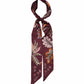 Falling Leaves Ribbon Scarf in color fig