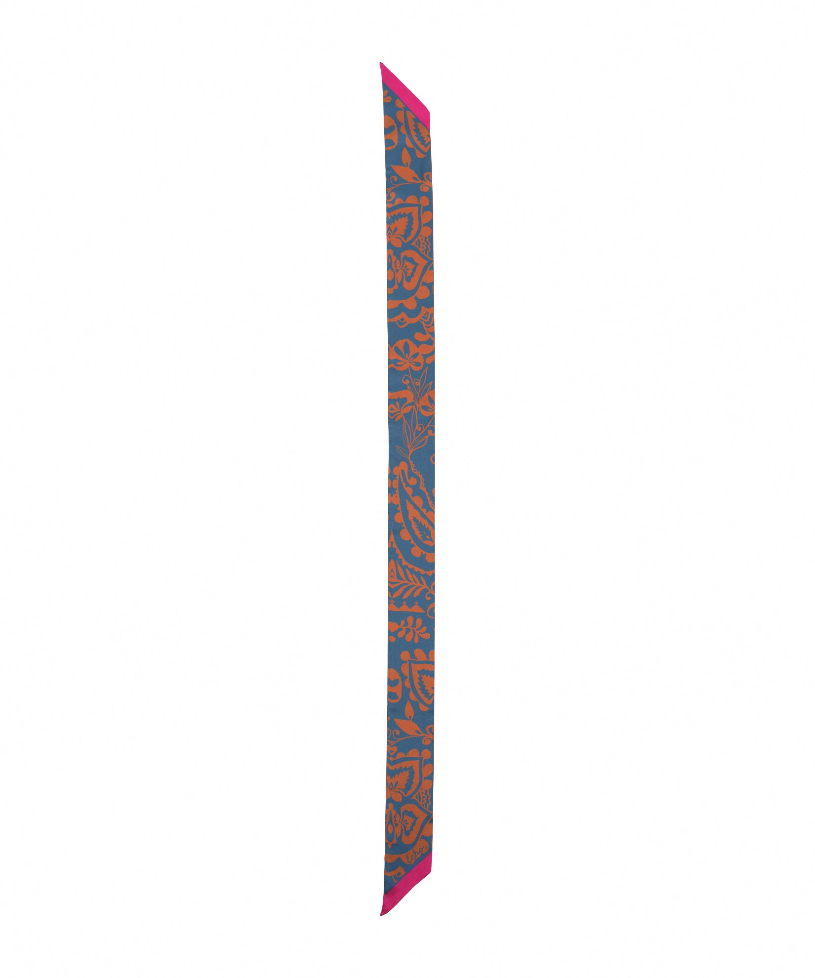 Park Paisley Silk Ribbon Scarf in color stargazer blue