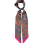 Park Paisley Silk Ribbon Scarf in color stargazer blue