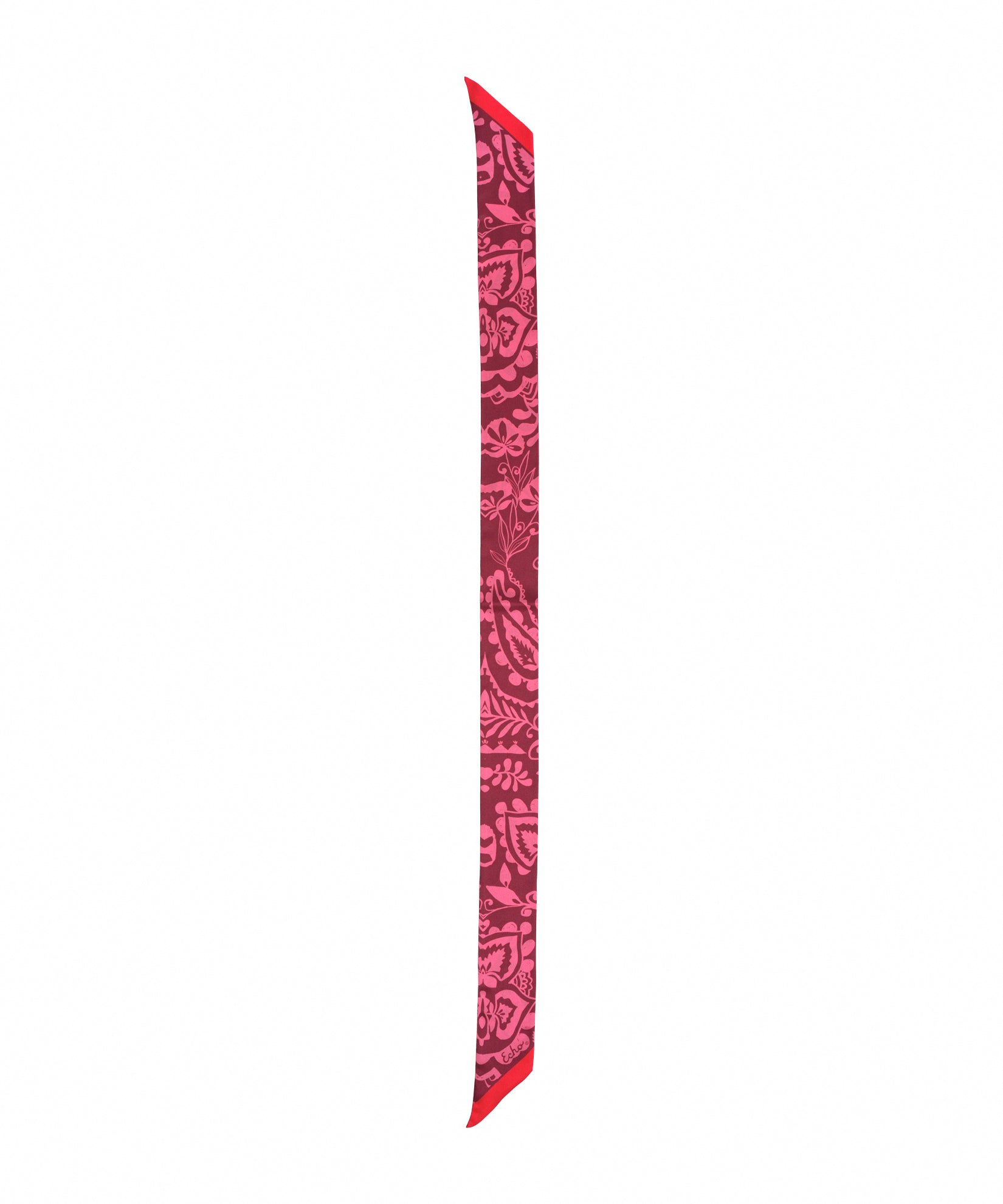 Park Paisley Silk Ribbon Scarf in color fired brick