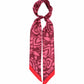 Park Paisley Silk Ribbon Scarf in color fired brick