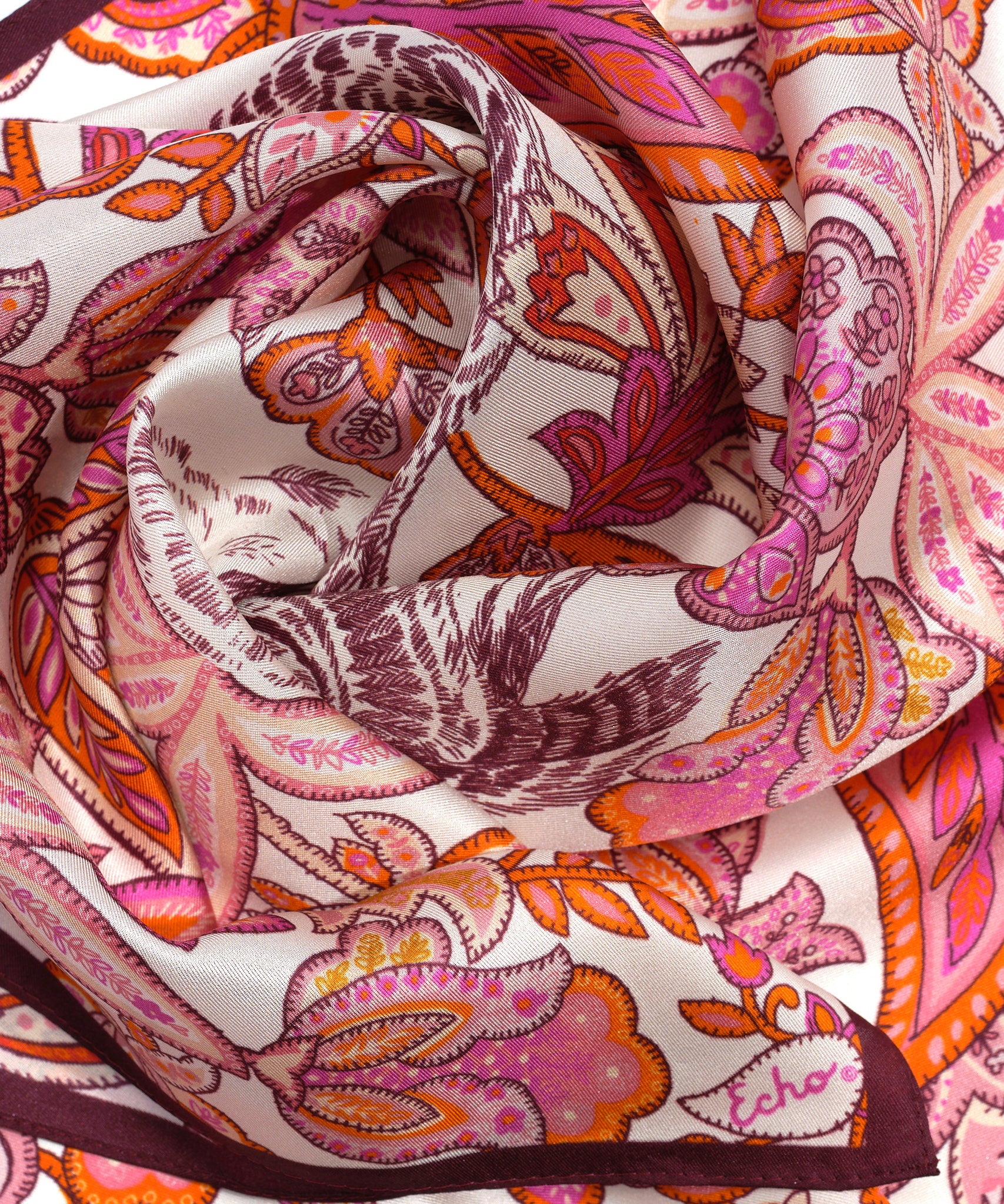 Flaco Silk Bandana in color rose violet