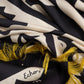 Park Paisley Oversized Silk Square Scarf in color black