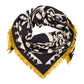 Park Paisley Oversized Silk Square Scarf in color black