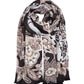 Snow Leopard Silk Wrap in color black
