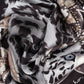 Snow Leopard Silk Wrap in color black