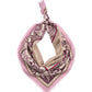 Vintage Floral Dot Wool Bandana in color fig