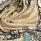 Vintage Floral Dot Wool Bandana in color olive