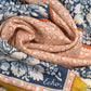 Vintage Floral Dot Wool Bandana in color navy