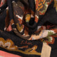 Park Floral Wrap in color black