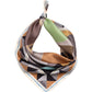 Painted Dots Silk Bandana in color charcoal