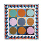 Painted Dots Silk Bandana in color denim blue