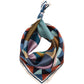 Painted Dots Silk Bandana in color denim blue