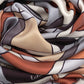 Windowpane 35" Silk Square Scarf in color silver