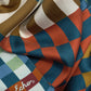 Checks Checks Silk Oblong Scarf in color olive