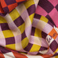 Checks Checks Silk Oblong Scarf in color fig