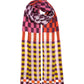 Checks Checks Silk Oblong Scarf in color fig