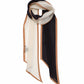 Colorblock Silk Bias Scarf in color black