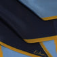 Colorblock Silk Bias Scarf in color navy