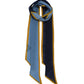 Colorblock Silk Bias Scarf in color navy