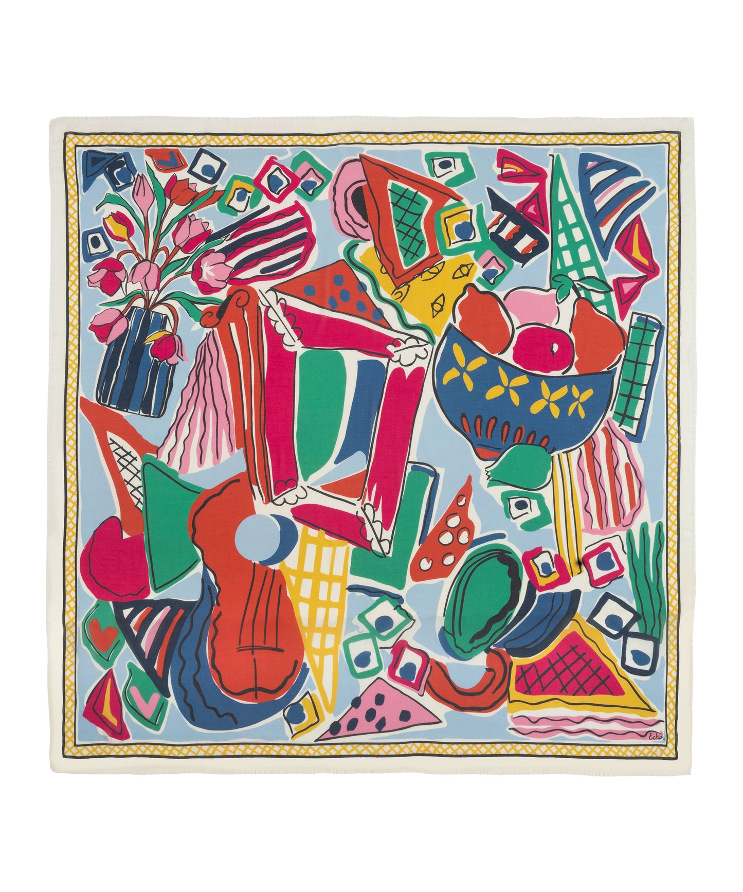 Cubists Oversized Square Scarf in color multi