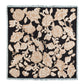 Block Floral Oversized Silk Square Scarf in color black