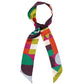 Multi Modernist Geo Silk Ribbon Scarf