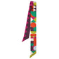 Multi Modernist Geo Silk Ribbon Scarf