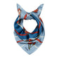 Cottage Bouquet Silk Scarf in Denim Blue