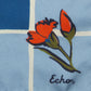 Cottage Bouquet Silk Scarf in Denim Blue