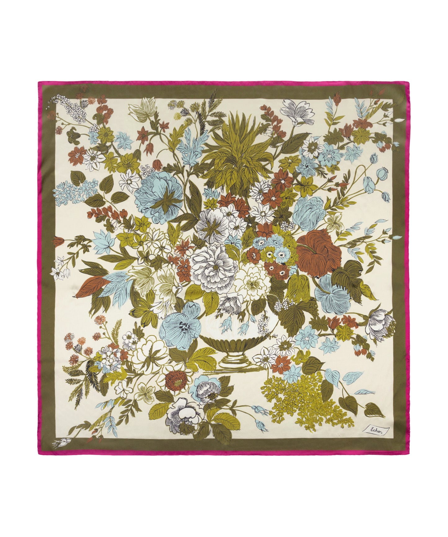 Vase Silk Square in Olive