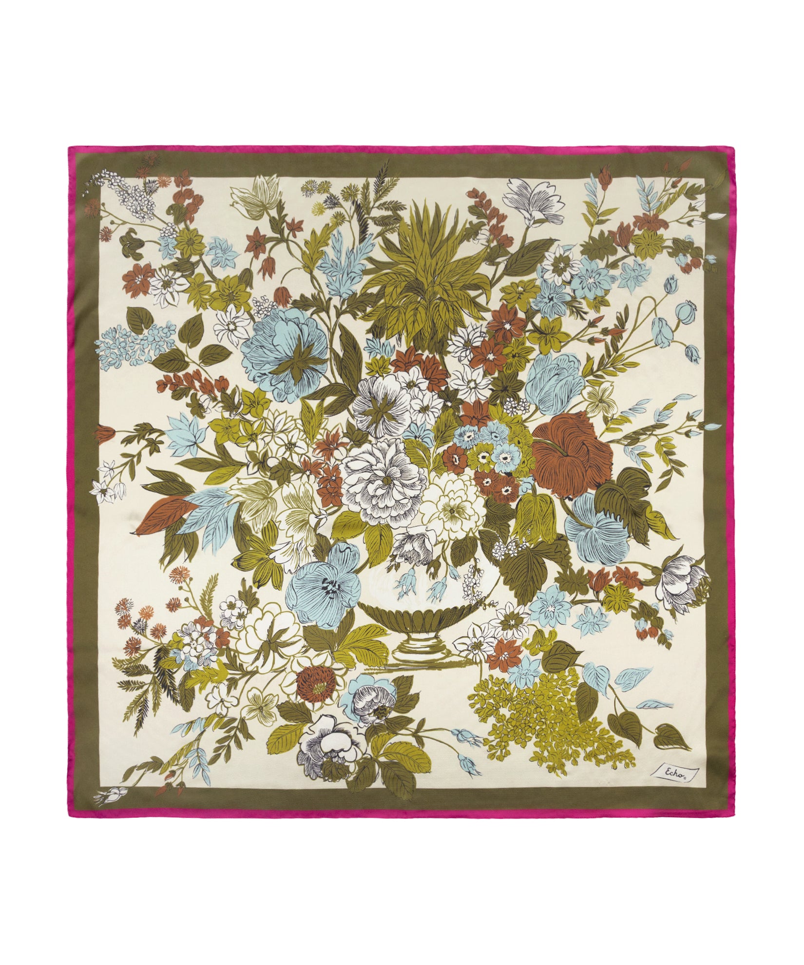 Vase Silk Square in Olive