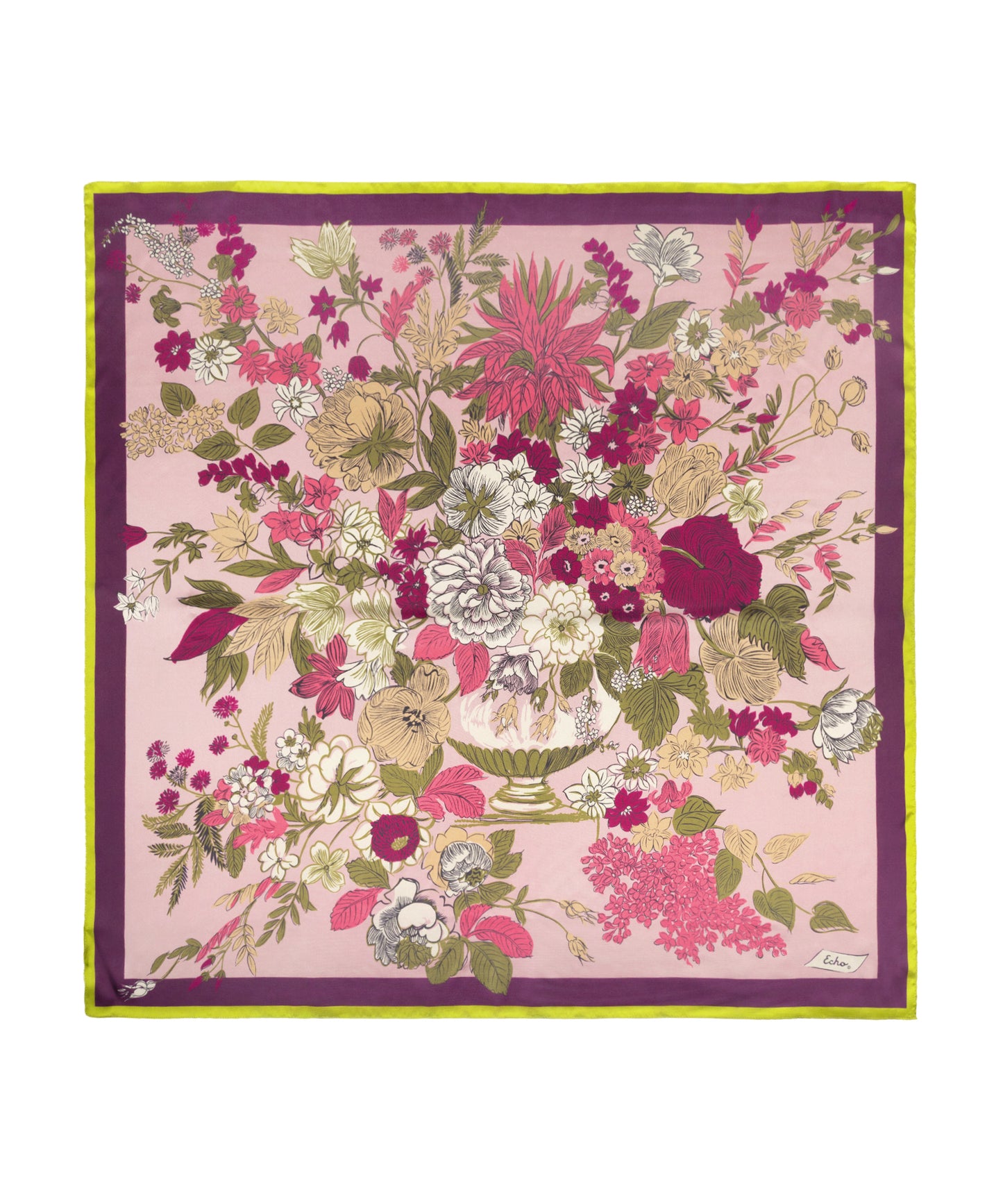 Vase Silk Square in Dusty Rose