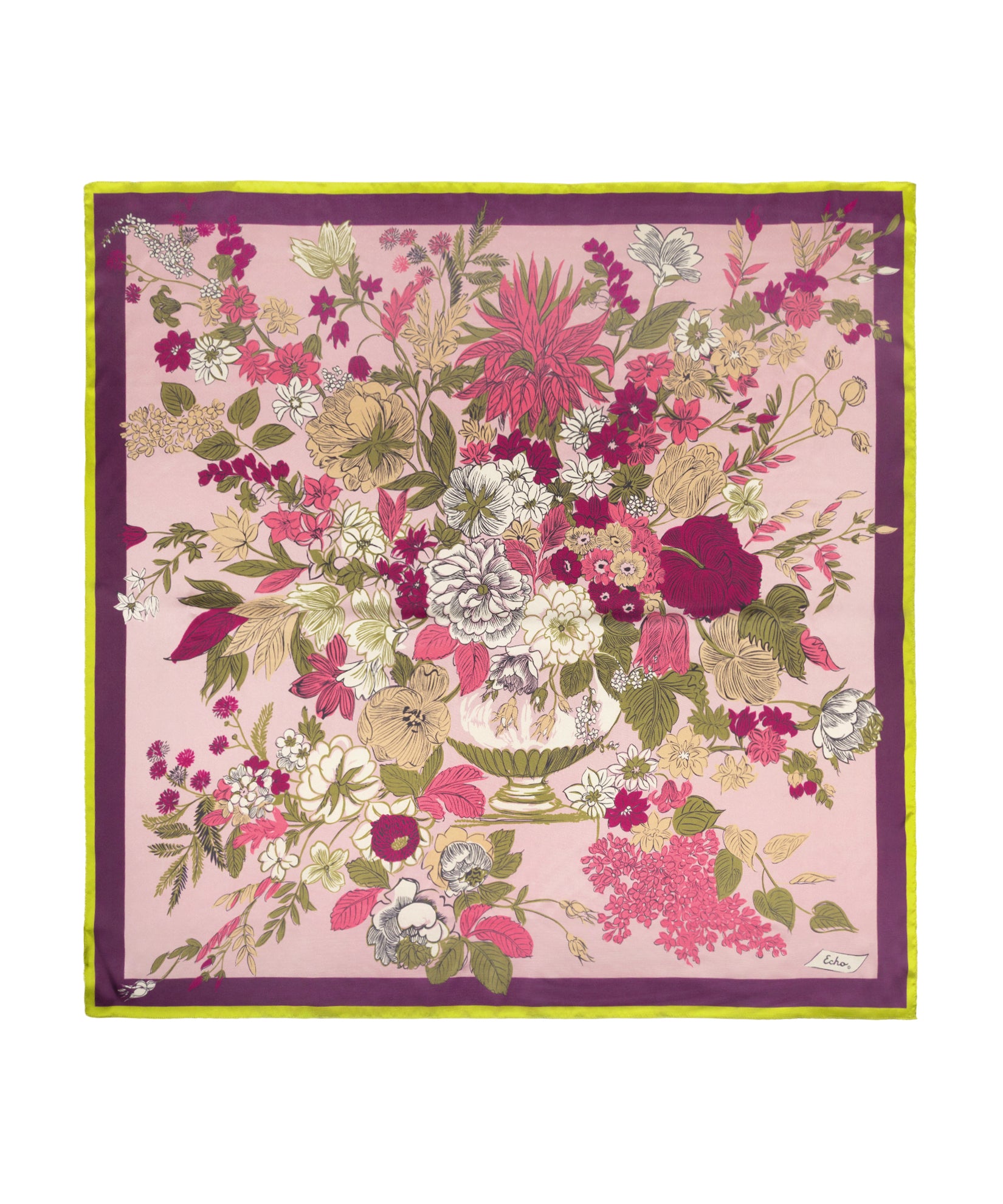 Vase Silk Square in Dusty Rose