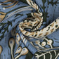 Nature Walk illustrated scarf in blue